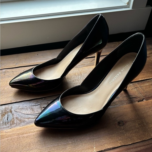 Loeffler Randall Jolie Kitten Heel in Black Opalescent Patent Leather Size 9 - Picture 11 of 11
